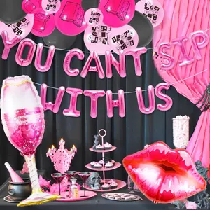 LaVenty You Can't Sip With Us Party Decor Mean Girl Birthday Bachelorette Party Decorations Early 2000s Party Decorations Y2K party Decoration