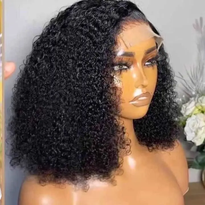 Afro Curly Human Hair Wig – Natural Full Volume Kinky Curly, Soft & Fluffy wigs 13x4