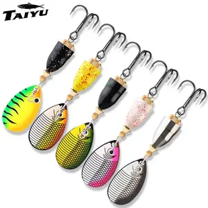 TAIYU 5PCS Spoon Shaped Lure Set, 9cm 10g Laser Composite Flasher, Noise Attracting Fishing Lure Kit, Fish Bait Collection
