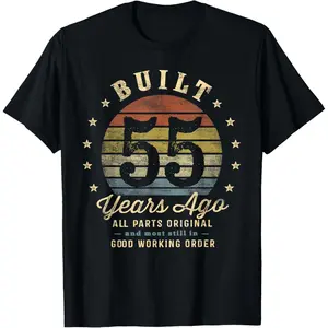 Built 55 Years Ago - All Parts Original Gifts 55th Birthday T-Shirt