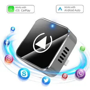 2026 Wireless CarPlay Adapter,2 in 1 for Apple&Android,Fast & Stable Connection,USB-C&USB-A,Compatible with 98% Cars,Wireless adapter Electronic Charger Carplay Dongle,Car Eelectronic Accessories