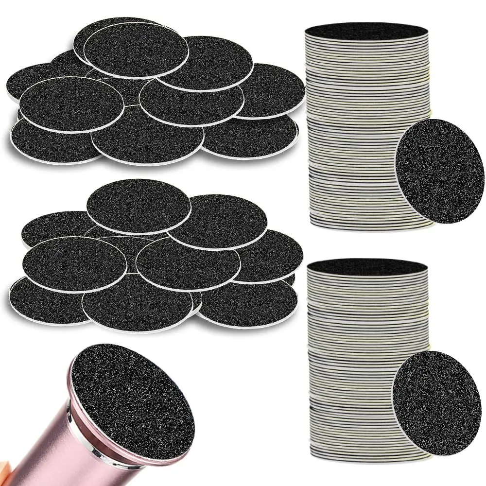 Replacement Sandpaper Discs  Self-Adhesive Multi-Pack Replacement Sandpaper Discs, Firmly Pasted Pedicure Refills for Electric Callus Remover, Dead Skin Care & Nail Care for At-Home Pedicure