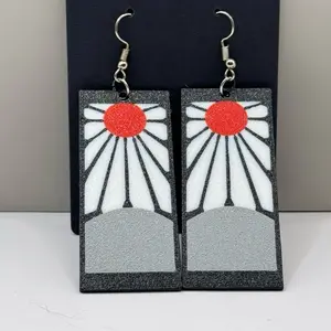 3D Printed Demon Slayer Inspired Earrings | Cosplay Accessories | Anime-Inspired Jewelry