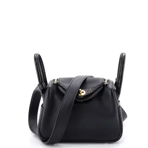 Pre-owned HERMÈS material Messenger Bags Hermes Touch Lindy Bag Swift with Matte Alligator Mini by Rebag