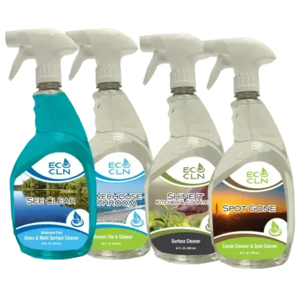 Eco Cln Basics Package. Household Spray Cleaning For Your Kitchen And All Other Rooms In your House.