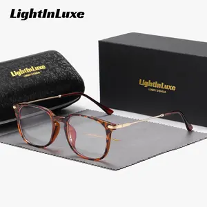 LightInLuxe Unisex stylish Full Frame plano glasses, Sports Anti-Blue Light Blocking Square plano glasses