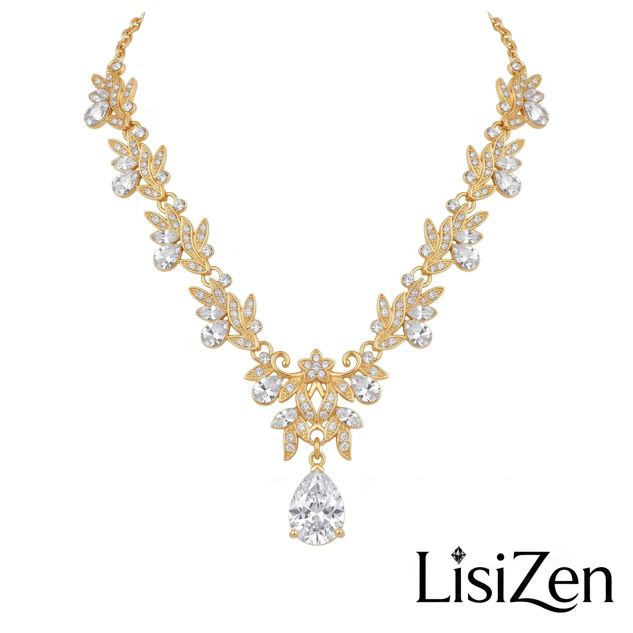 Rhinestone Crystal Necklace Pendant Jewelry for Women, Minimalist Antique-Finish Floral Choker, Daily Casual Alloy Accessory, Choker Jewelry