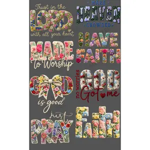 TRUST IN THE LORD WITH ALL YOUR HEART (1) PREMADE GANGSHEET - 22X36 DTF TRANSFERS - DIRECT TO FILM