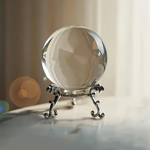 Elegant Crystal Ball Set - Artificial Crystal Decor, Creates a Dazzling Halo for Photography & Ambiance, the Perfect Accent for Home, Party, or as a Festive Gift, Crystal Decoration, crystal decorative ornaments, Crystal Sphere, Crystal Clear