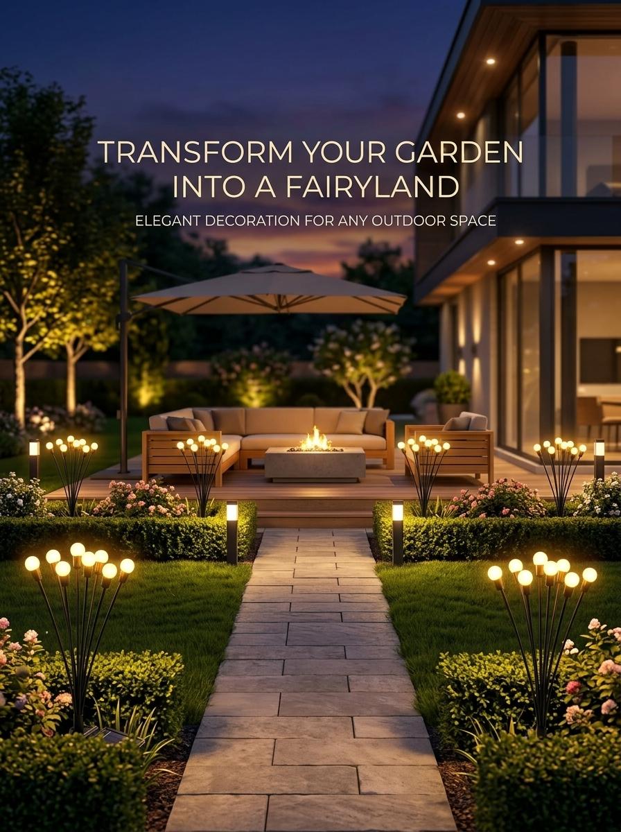 2-Pcs Solar Swaying Firefly Outdoor Lights - Waterproof Garden Decor for Pathway, Holiday, Gardens, with Festive Appeal, Ideal Gifts for Home Improvement Lighting Accessories 2-Pcs Solar Swaying Firefly Outdoor Lights - Waterproof Garden Decor for Pathway, Holiday, Gardens, with Festive Appeal, Ideal Gifts for Home Improvement Lighting Accessories