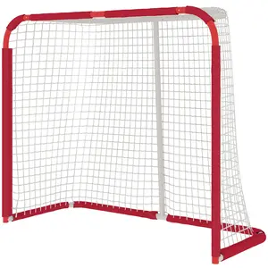 Soozier Hockey Net, All Weather Street Hockey Goal with Steel Frame, PE Mesh for Backyard, Easy Assembly