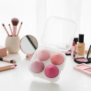 Multi-Hole Beveled Teardrop Makeup Sponge Set, Cosmetics Makeup Tools, Dry & Wet Use, Anti-Absorption & High Powder Release, Foundation Concealer Cream Liquid Applicator, Reusable Washable Skin-Friendly Beauty Blender