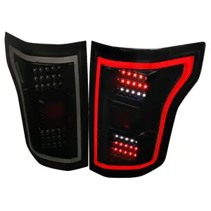 2015-2017 Ford F-150 LED Tail Lights (Glossy Black Housing/Smoked Lens)