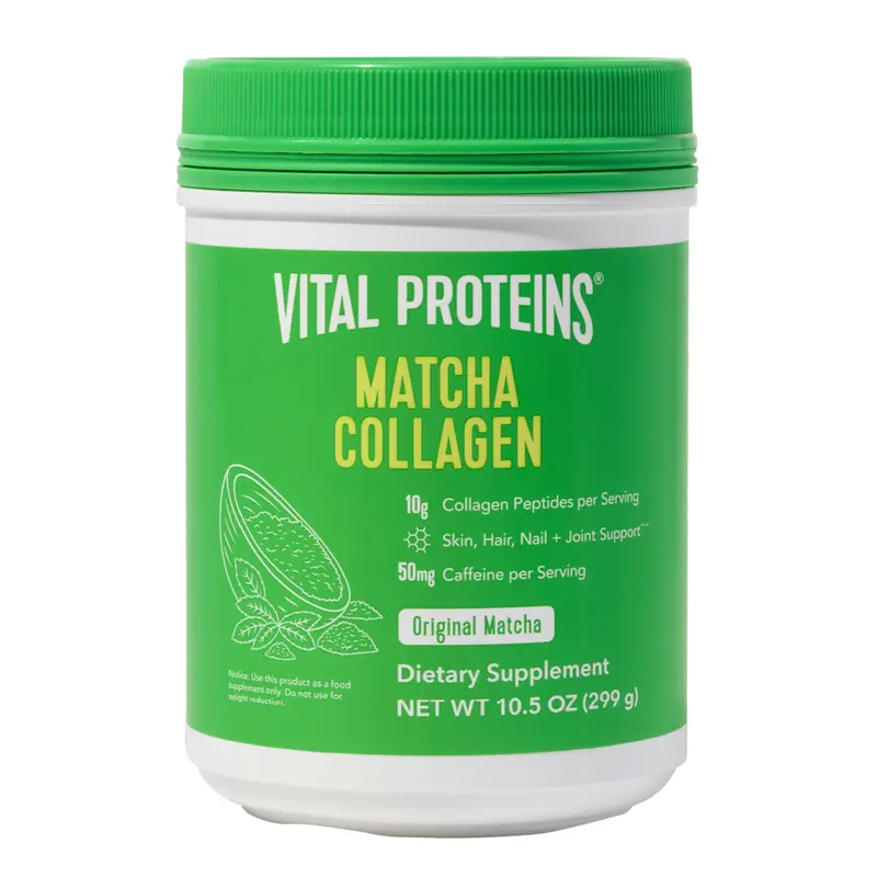 Vital Proteins Matcha Collagen - Peptides Powder Supplement | 10.5 oz, Original Flavored, Green