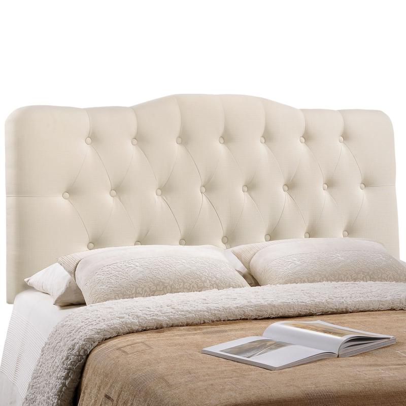 Modway Annabel Full Upholstered Fabric Headboard in Ivory