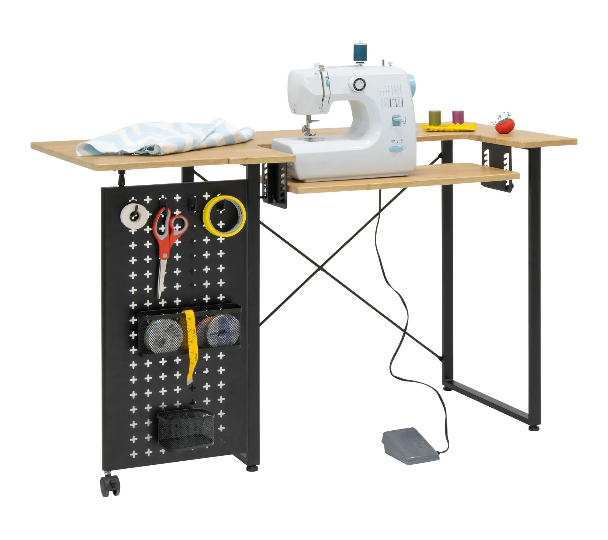 Sew Ready Pivot Sewing Table with Swingout Storage Panel Sew Ready Pivot Sewing Table with Swingout Storage Panel