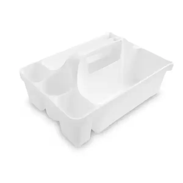 Deluxe Maid Cleaning Caddy, 16-in x 12-in Bathroom Supply Holder Tray for Home Cleaning Organization