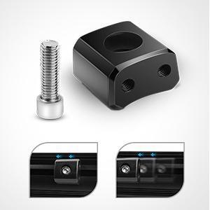 Nilight 2PCS Mounting Base Bracket LED Light Bar Slide Mount Bracket 2 Years Warranty (90034B),Black