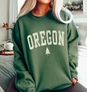Oregon Crewneck Sweatshirt Gift Hiking Camping Pullover Sweatshirt