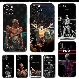 U-Ufc Charles Oliveira Phone Case For iPhone 17 16 15 14 13 12 11 Pro Max Plus Air 17E & Samsung Galaxy S26 S25 S24 S23 S22 S21 EDGE Plus Ultra FE - Top Fan's black background Phone Case Cover as Perfect Gift Get Ready for Halloween