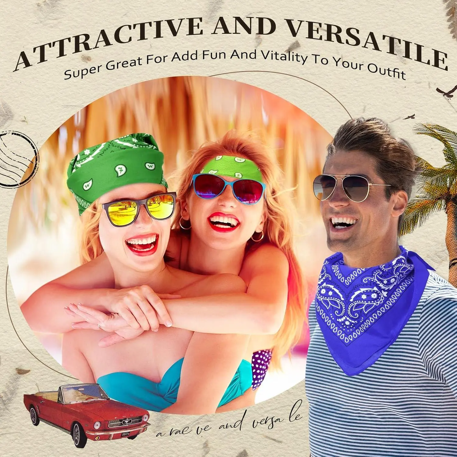 24 Pcs Bandanas Bulk for Women Men - 22 x 22 Inch Paisley Print Outdoor Headband Cowboy Handkerchief Summer Scarf Neck Gaiter for Hiking Camping Music Festival Beach Party Accessories Fashion Style 24 Pcs Bandanas Bulk for Women Men - 22 x 22 Inch Paisley Print Outdoor Headband Cowboy Handkerchief Summer Scarf Neck Gaiter for Hiking Camping Music Festival Beach Party Accessories Fashion Style