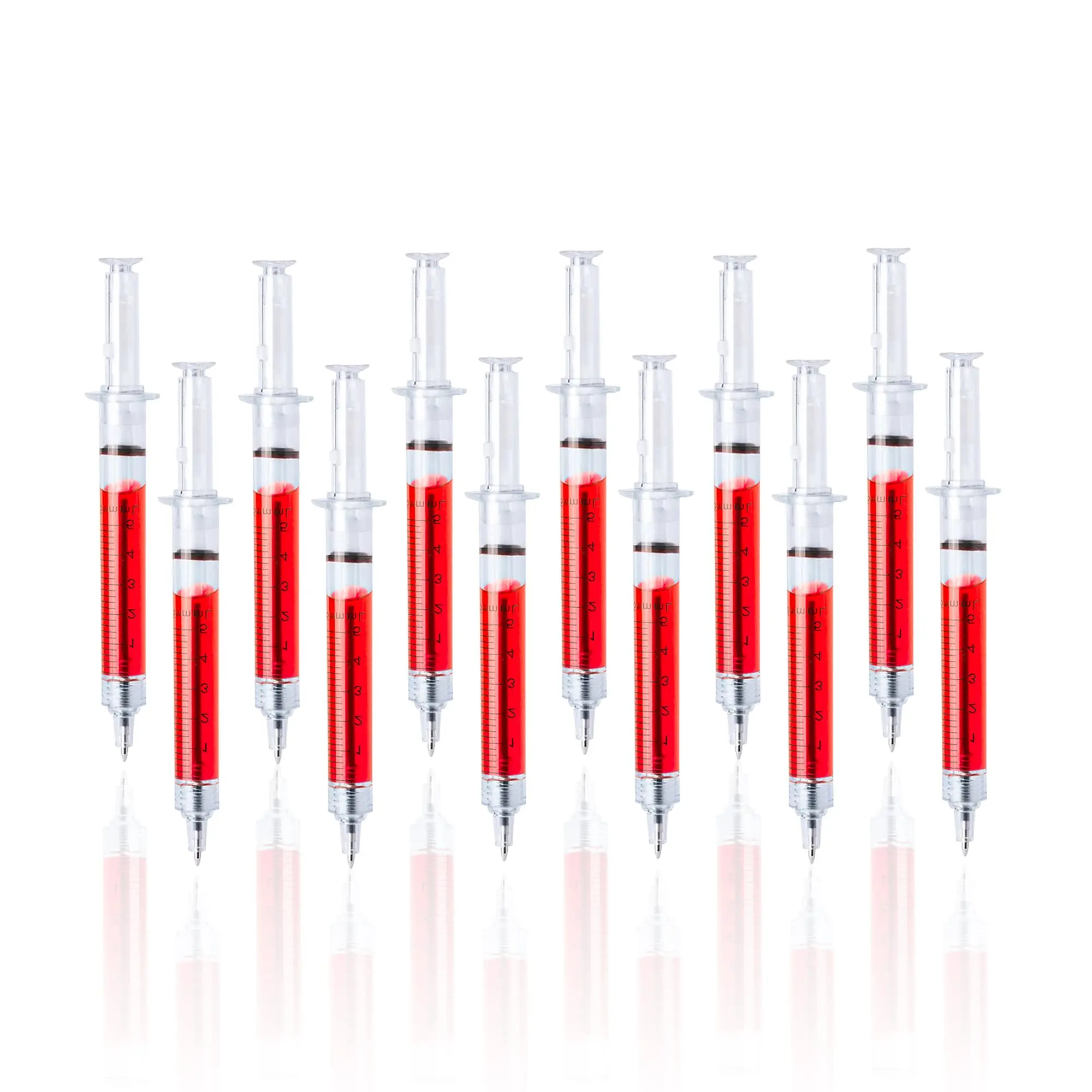 6/12pcs Novelty Syringe Ballpoint Pen Set, Black Ink, Fun Gift for Colleagues, Unique Design for Nurses, Doctors, Office and School Supplies, Plastic Material, Suitable for Adults 18+, Specialty Pen, Writing Pens, Funny Teacher Pens