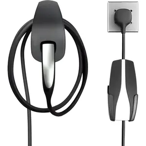 Charging Cable Organizer for Tesla,Wall Mount Connector Holder, Charger Cable Holder Adapter with Chassis Bracket,Compatible with Model 3/S/Y/X,Black