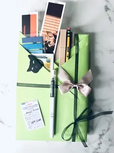 Blind Date with A Book Wrapped with Craft Paper and Accessories - Book Review slip Included