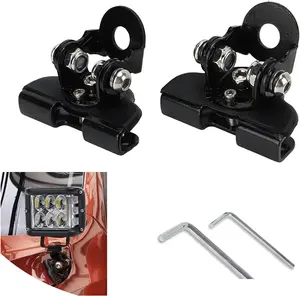 2 count Led Light Bar Mounting Brackets, Adjustable Hood Led Work Light Mount Bracket, Off Road Accessories, Ditch Light Brackets for Off Road  (Black)
