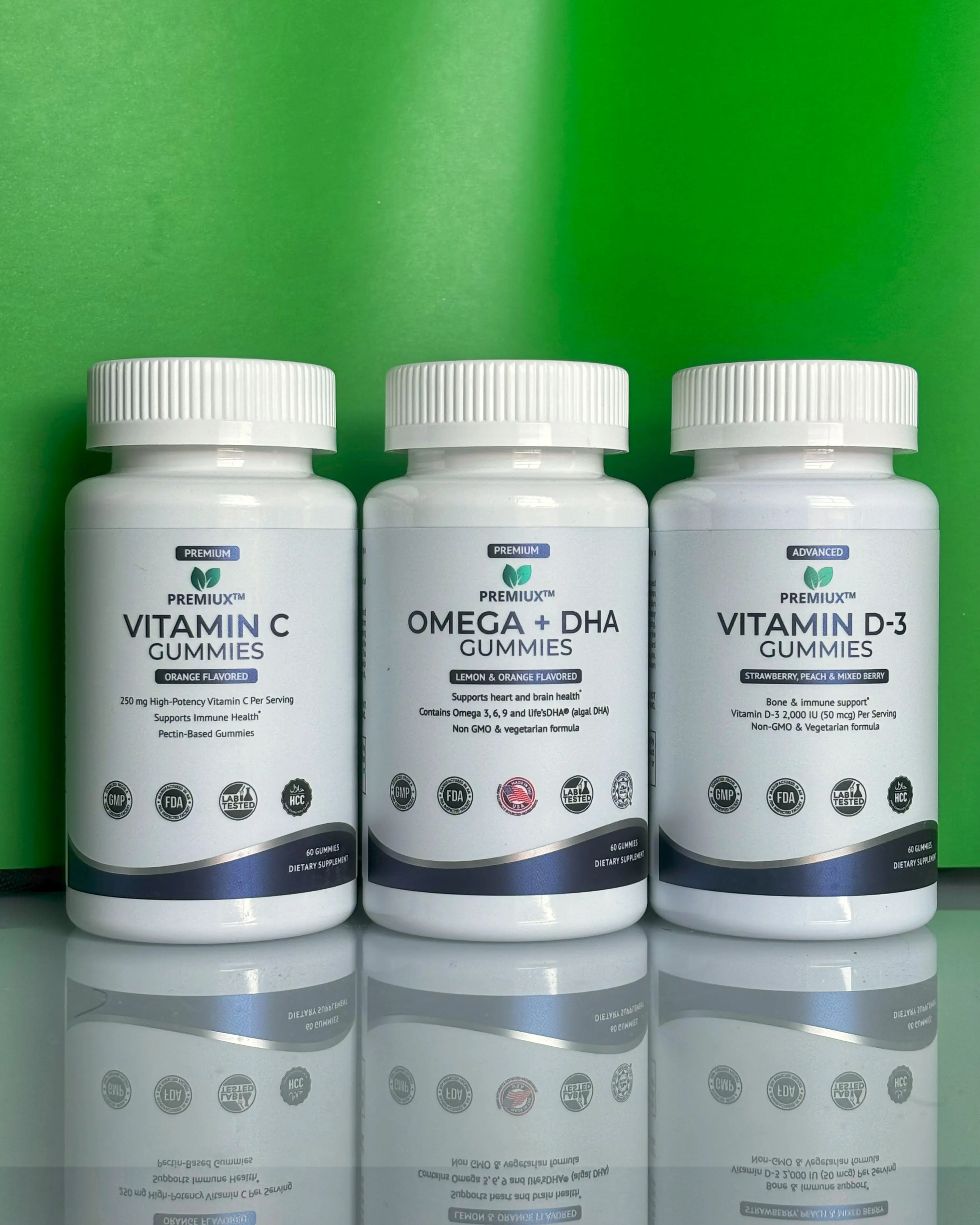 The Family Essentials — One Set for the Whole House (Vitamin C + D + Omega-3)