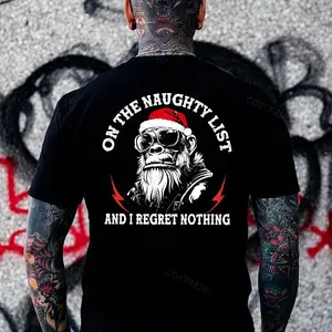 [Christmas Gift] On The Naughty List And I Regret Nothing Monkey Print T-shirt, Hoodie & Sweater - Unisex Sizes S-5XL