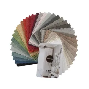 TWOPAGES Liz Faux Linen Curtains Fabric Swatch Booklet for Made-to-Order Curtains, Living Room Bedroom Curtains Sample Book, Luxury Curtains for Windows Apartment Interior Decoration  Home Textile Festive,Decor Ideas 2026, Lunar New year