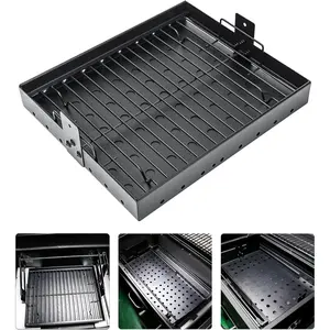 Stretchable Charcoal Tray 15-28 inches for 47183T-21 PS9900, Black High-Temperature Coating Charcoal Basket for HC4518L PS9500 8500 6800 6500 SH19030119 SH19030219 SH9916 Replacement