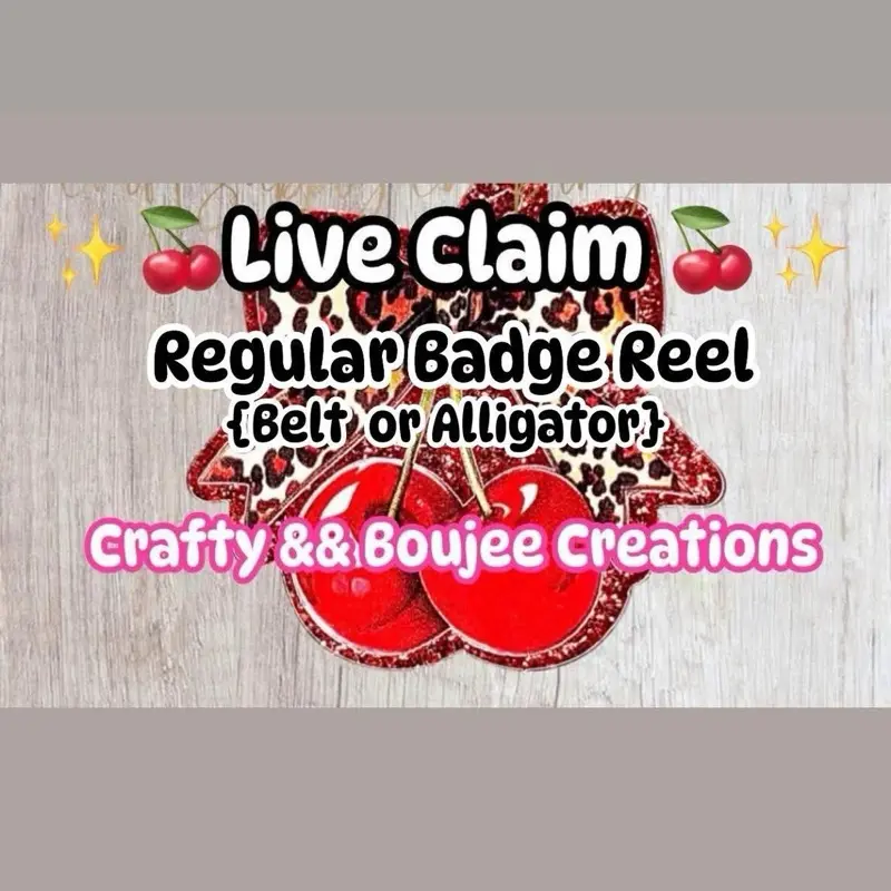 {Live Claim }Regular Badge Reels (belt or Gator)