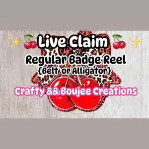 {Live Claim }Regular Badge Reels (belt or Gator)