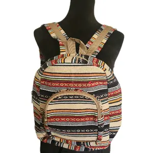 Handmade boho mini backpack