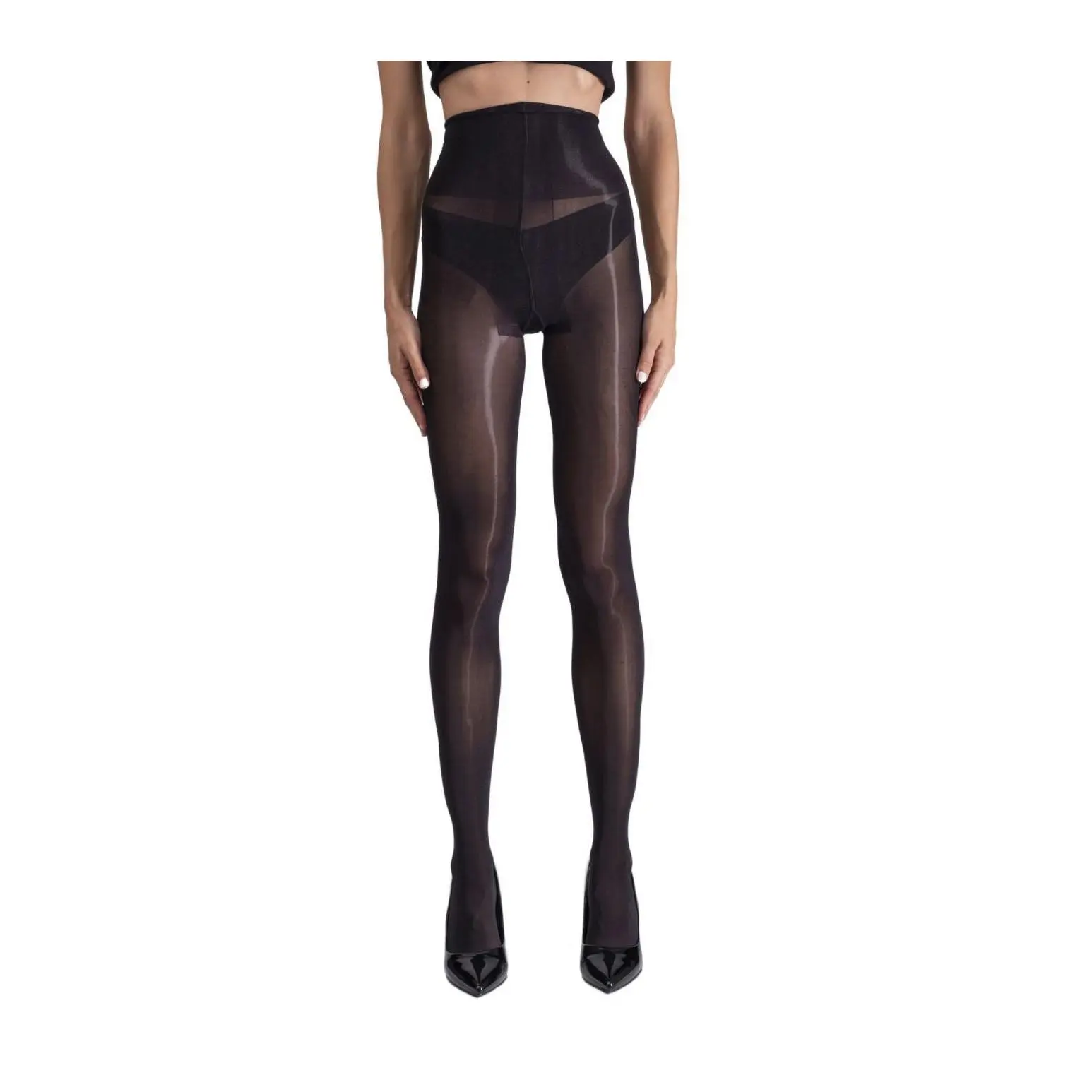 LECHERY Lustrous Silk Shiny Highwaist 20 DenierNylon Tights