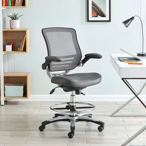 Modway Edge Drafting Chair in Gray