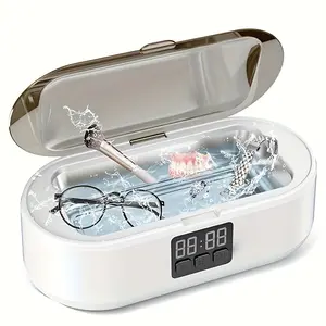 Ultrasonic Jewelry Cleaning Machine, 700ML Professional Ultrasonic Cleaning Machine With 3 Digital Timer Modes, Portable Ultrasonic Jewelry Cleaning Machine For Glasses, Rings, Dentures, Diamond Cleaning Chamber