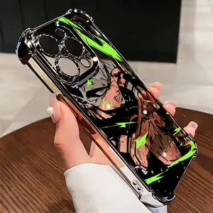 A Passionate Warrior DBZ Phone Case Compatible with for iphone 16, 15, 14, 13, 12, 11 Pro Max, X, XR, XS Max, 8, 7 Plus, Featuring a Transparent Soft Back for Drop Protection.
