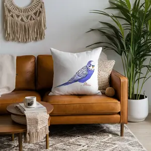 Blue Budgerigar Pillow