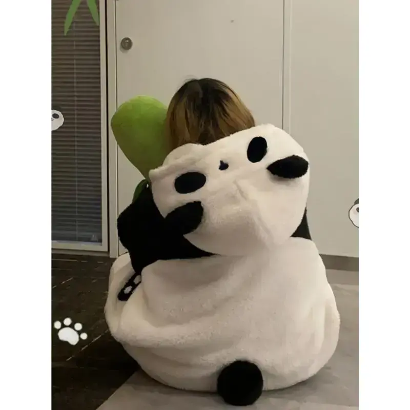 Hooded Panda Pajama Women's Autumn and Winter Coral Velvet, Robe Thickened with Velvet Home Clothes Hit Dress Pants Fabric Loungewear Hooded Panda Pajama Women's Autumn and Winter Coral Velvet, Robe Thickened with Velvet Home Clothes Hit Dress Pants Fabric Loungewear