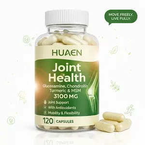 HUAEN 3100mg Joint Support - Ultimate 7-in-1 Formula for Joint Strength & Flexibility - Relieve Knee & Bone Discomfort - Advanced Glucosamine & Chondroitin Complex - 120ct