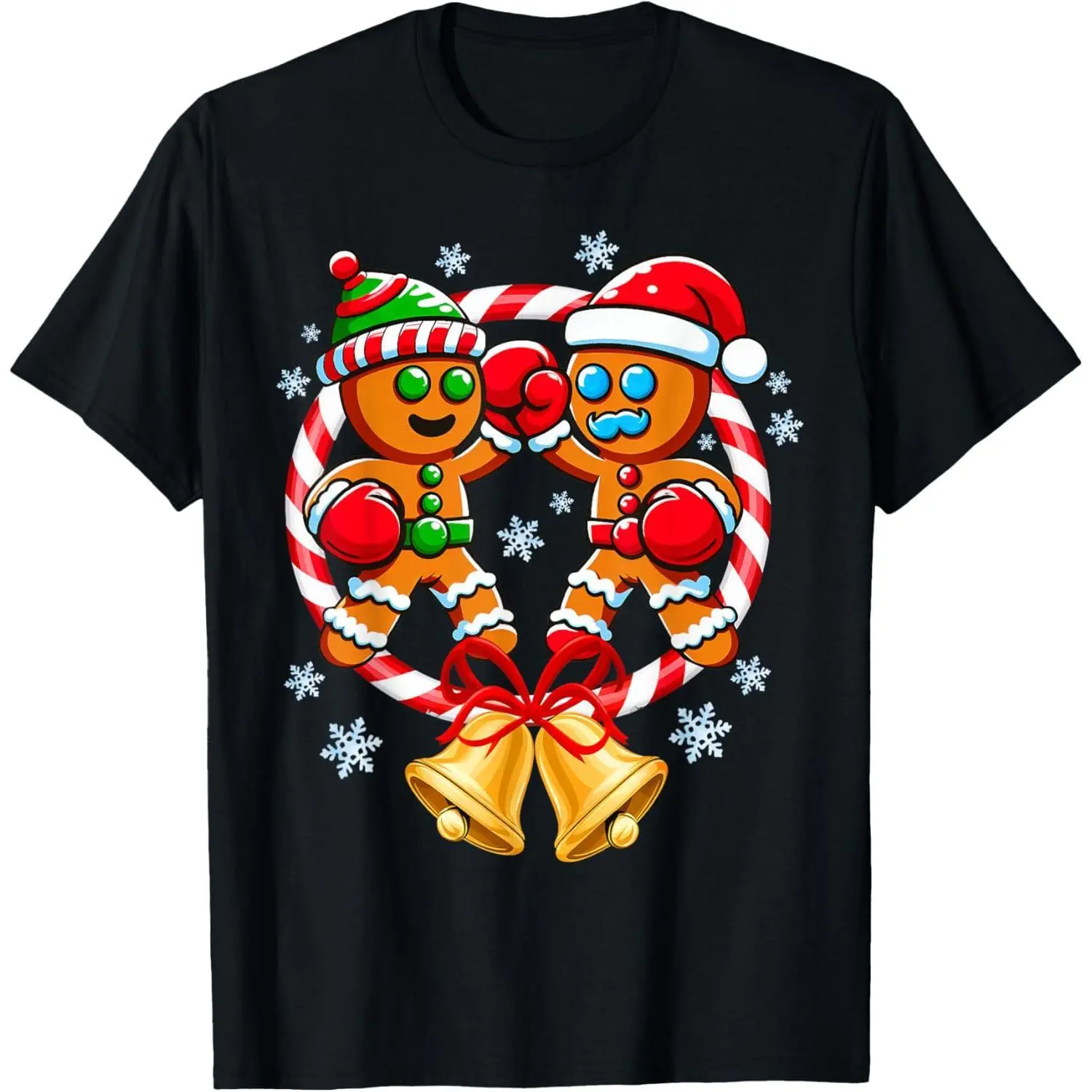 Funny Gingerbread Cookies Christmas Funny Fighting Boxing T-Shirt