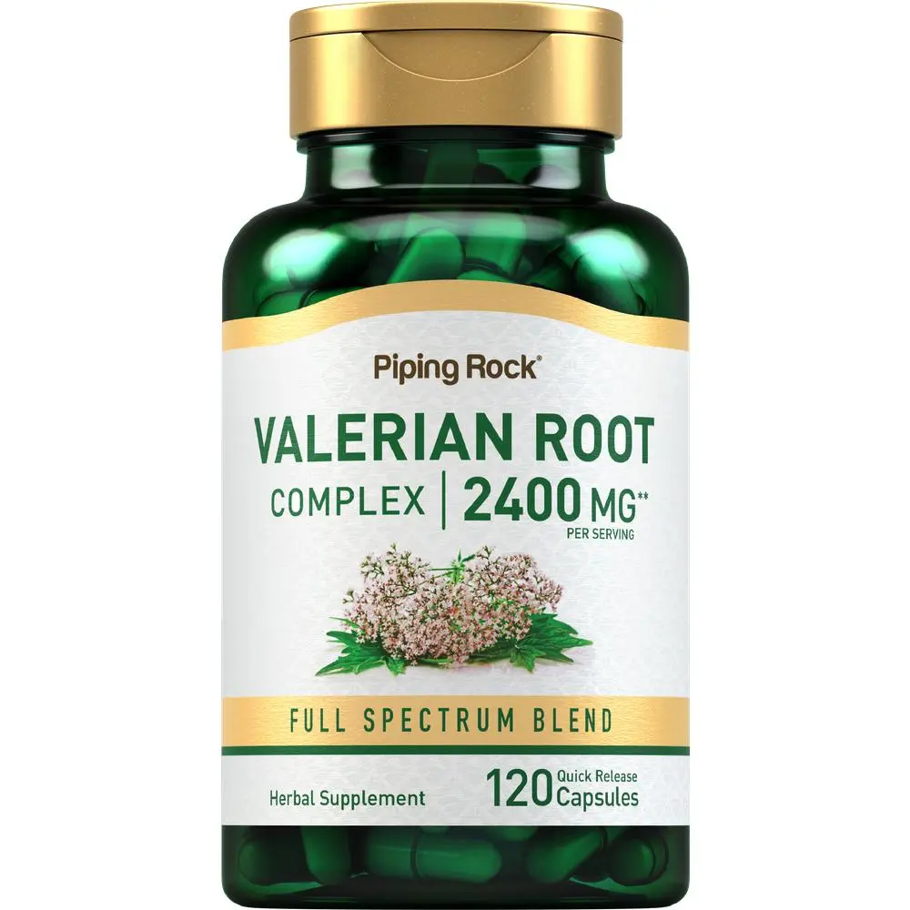 Piping Rock Valerian Root Capsules 2400 mg | 120 Count | Extract Supplement | Herbal Blend | Non-GMO, Gluten Free