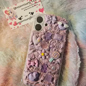 I Phone 16 Plus Lavender Decoden Junk Case
