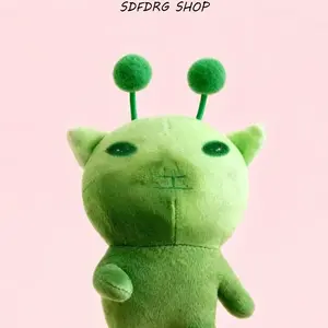 gnarp Green Alien Cat Plush Doll – Special Effects Cat Pendant Ragdoll, Funny Creative Collectible Toy with Variable Styling, Cute Desk Decor, Keychain, Party Gift, Home Decoration, Collectible Plush