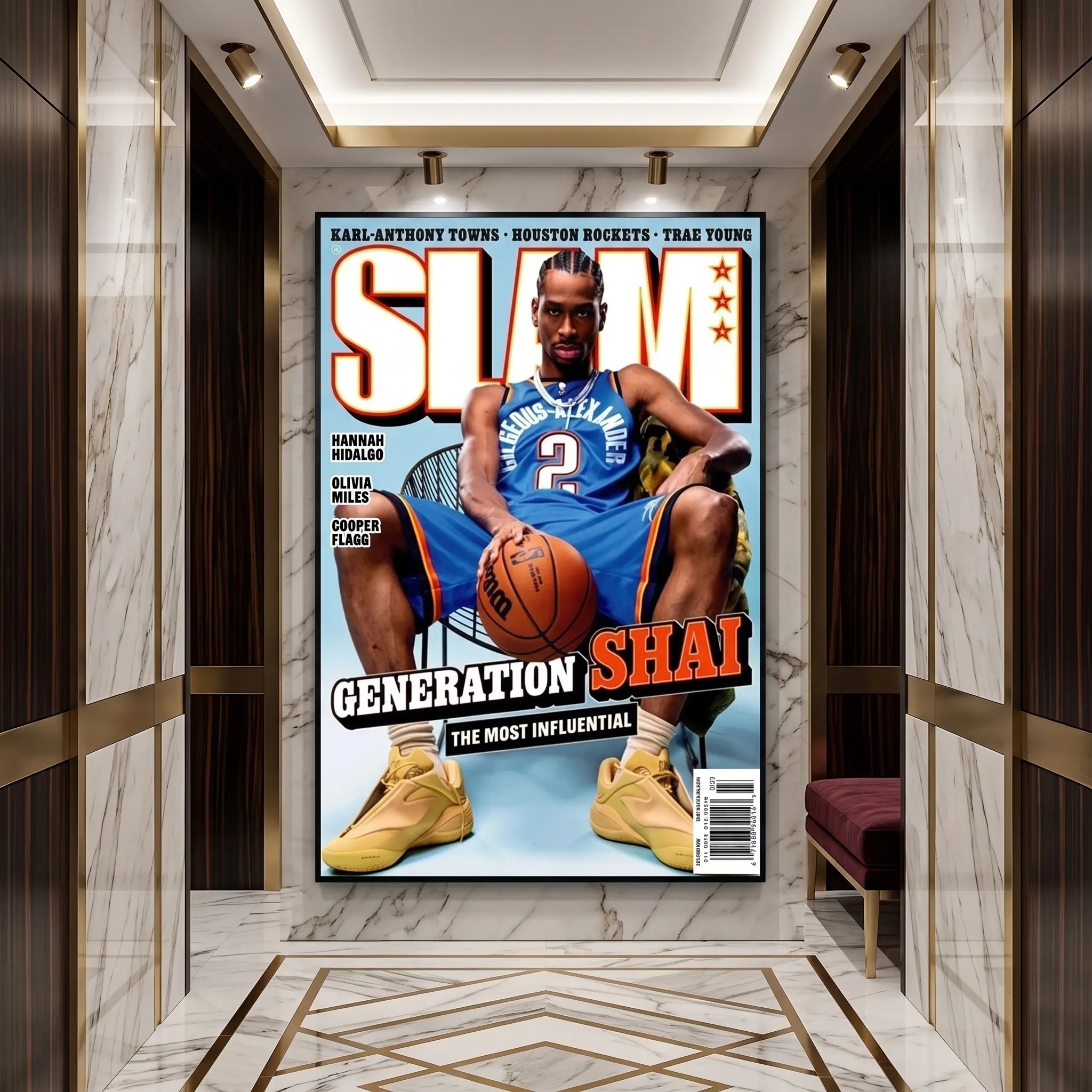 Shai Gilgeous Alexander SLAM Generation Shai NBA Cover Art Poster