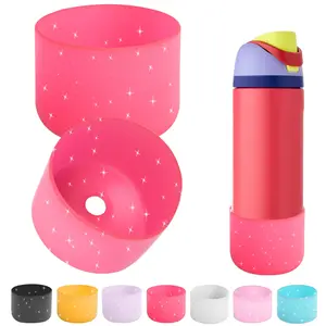 2pcs Silicone Water Bottle Boot For Owala 24oz 32oz 40oz Anti-slip Protective Sleeve Bottom Bumper Protector Freesip  Twist And Flip Bottles