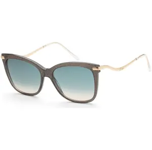 Jimmy Choo Women's Steff 55mm Grey Gold Glitter Sunglasses STEFFS-0P4G-I4